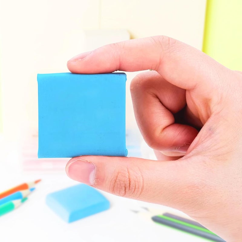 Smilo 8-Pack Blue Kneaded Erasers | Moldable & Dust-Free Putty Eraser | No Smudge Art Eraser with Case for Drawing - Image 5